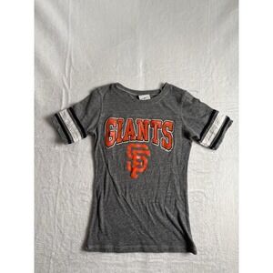 MLB 5th & Ocean San Fransisco Giants Grey‎ Short Sleeve Shirt Women's Small *